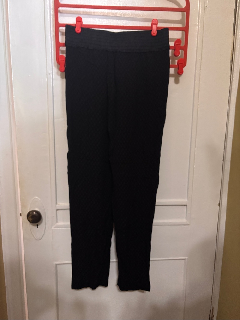 Sandro Black Lace-Overlay Stretchy Pants - Size 3
